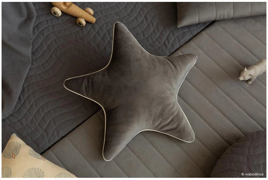 Aristote cushion • velvet slate grey