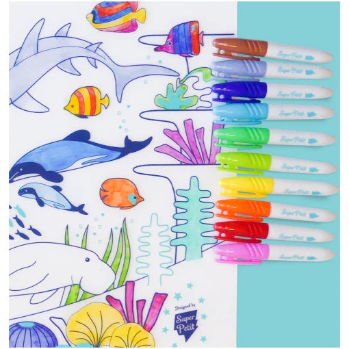 Box of 10 erasable markers for silicone