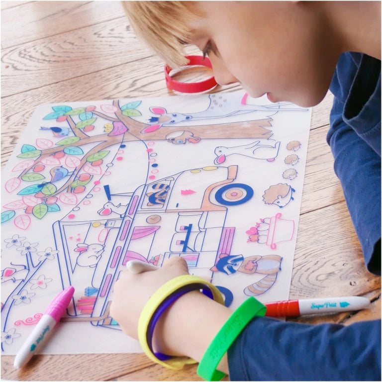 Dream Van Colouring silicone set