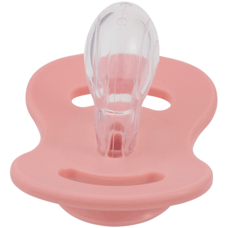 Set of 2 silicone pacifiers Size 2 Pink Coral & Lavender Breeze