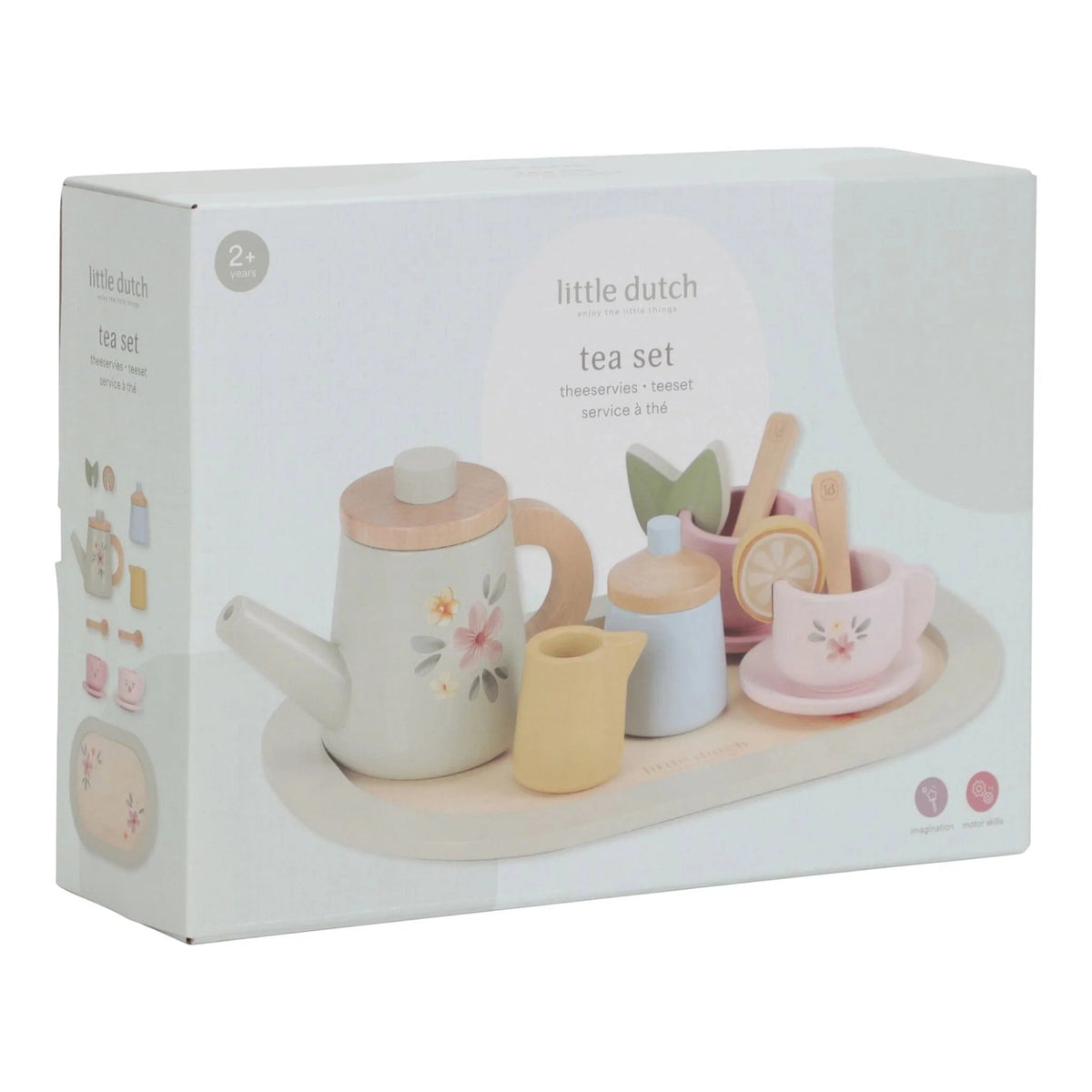 Wooden tea service set