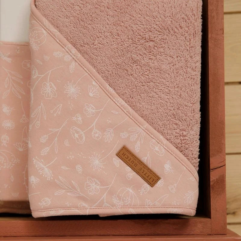 Hooded towel Wild Flowers Pink