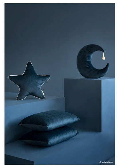 Aristote cushion • velvet night blue