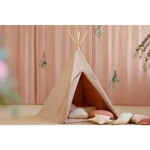 Phoenix teepee • white bubble misty pink