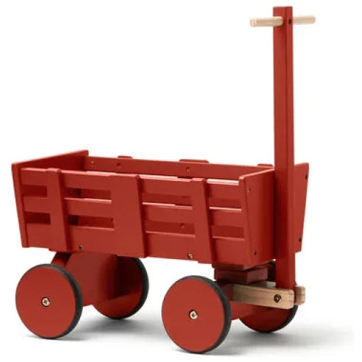 Wooden Wagon by Carl Larsson in Dark Red