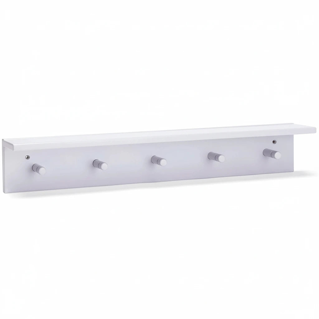 Kid’s shelf with hooks lilac