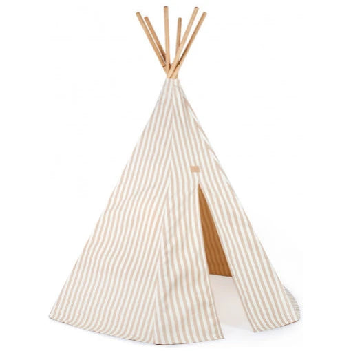 Arizona teepee • taupe stripes natural