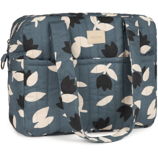 HYDE PARK-Waterproof stroller bag- Blue black tulips