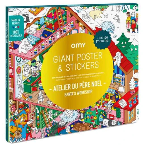 Giant poster with stickers Christmas Workshop