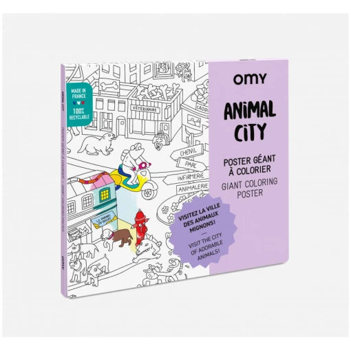 Animal City colouring giant poster