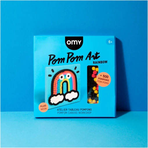 Rainbow pom pom craft set