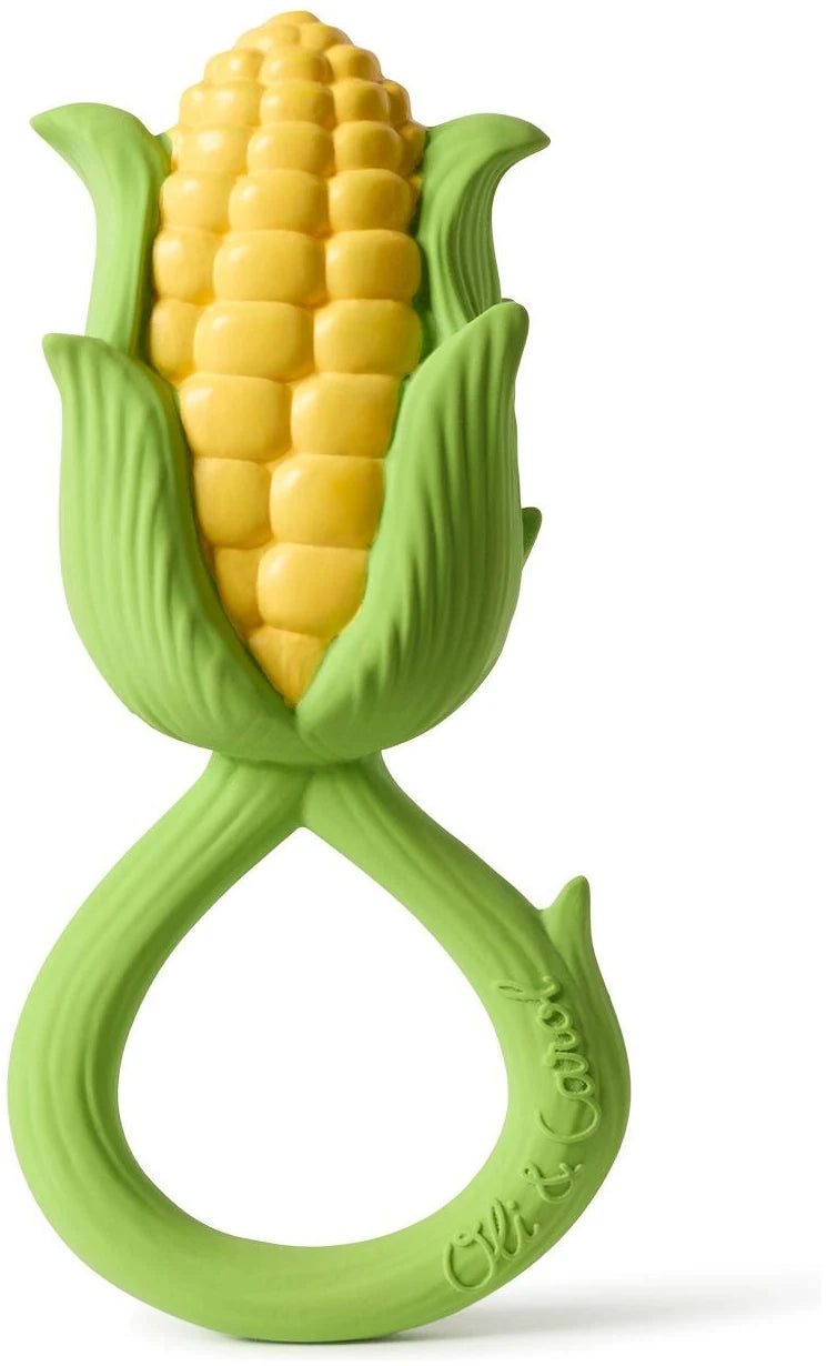 Corn rattle-teething toy
