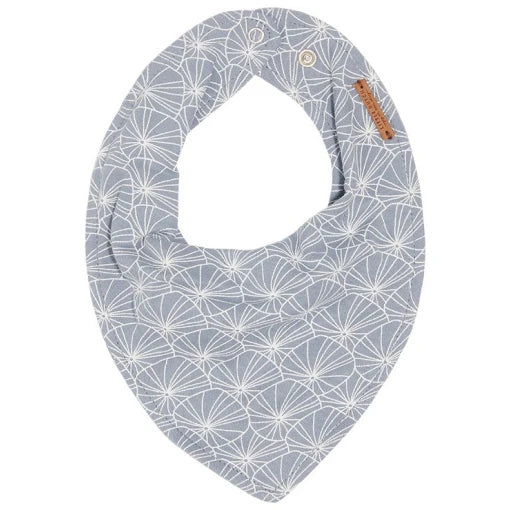Bandana bib Lily Leaves Blue