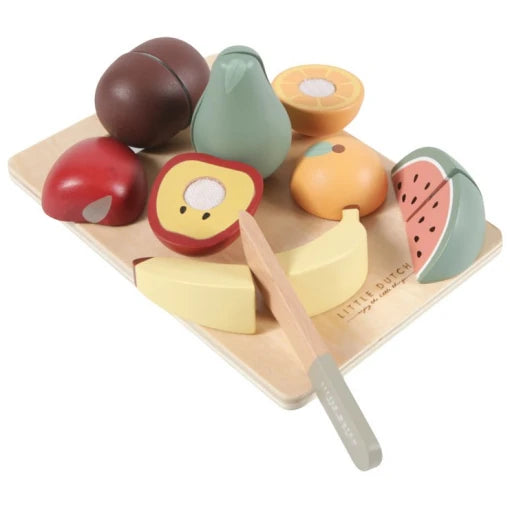 Wooden cutting fruits