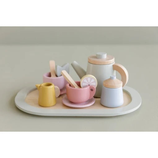 Wooden tea service set