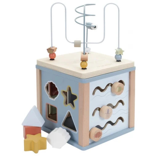 Wooden Activity Cube – Ocean