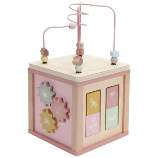 Wooden Activity Cube Wild Flowers