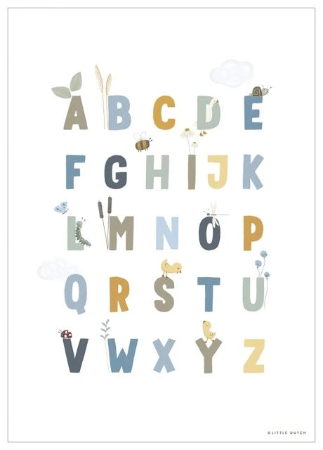 Poster A3 – Little Goose ABC – blue