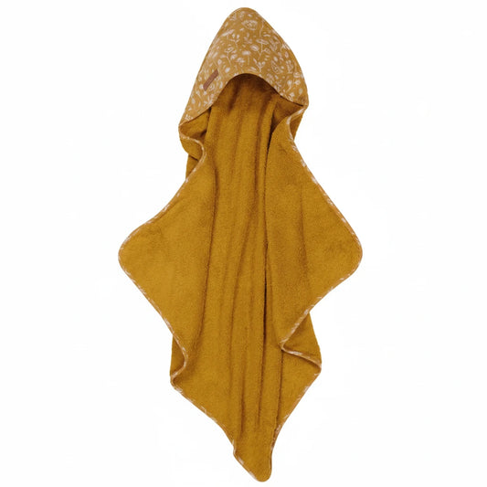 Hooded towel Wild Flowers Ochre