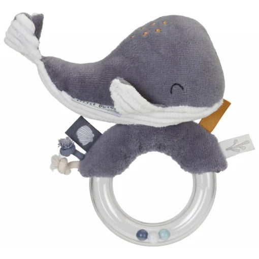 Ring rattle Whale Ocean Blue