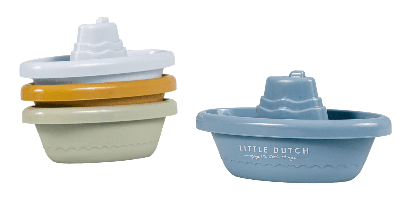 Stackable Bath Boats Blue