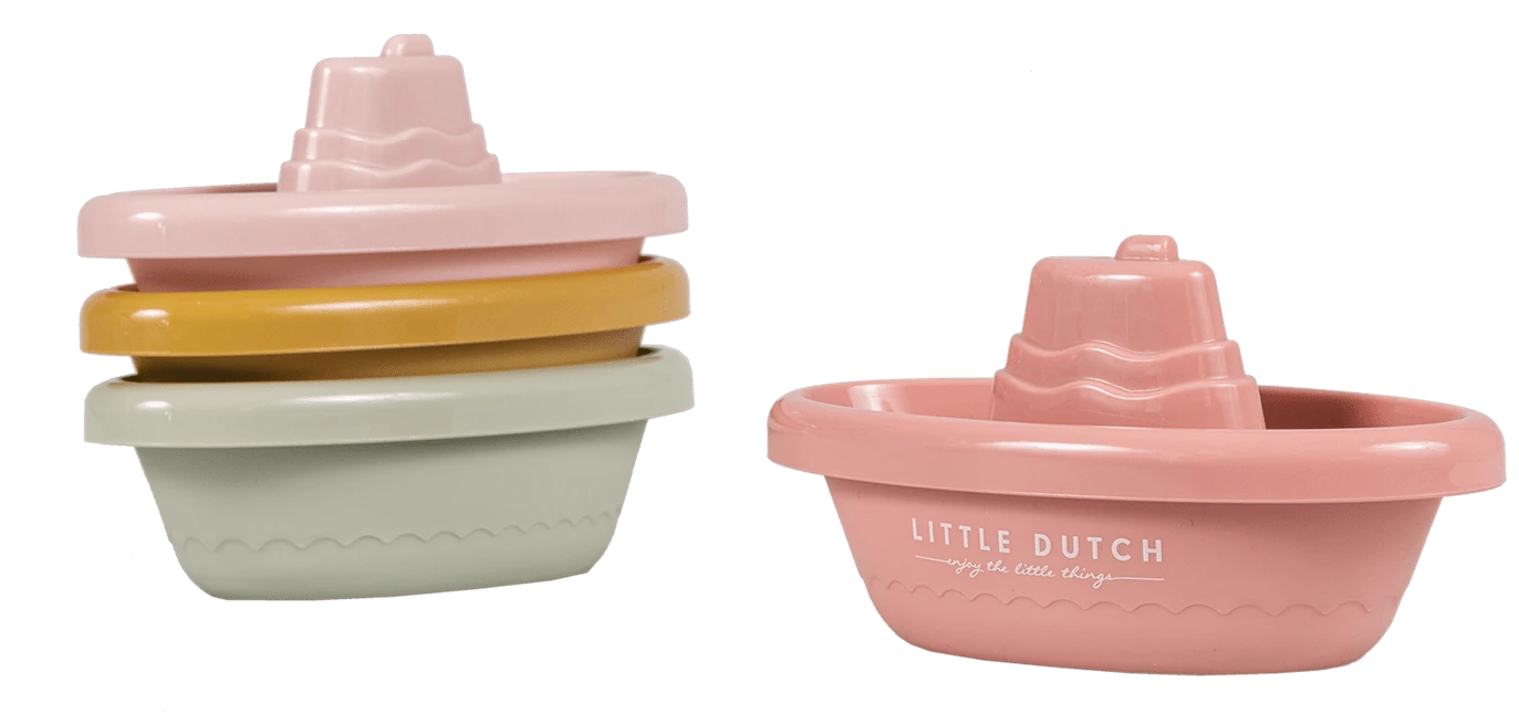 Stackable Bath Boats Pink
