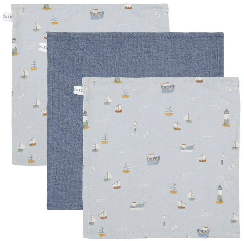 Facecloths Pure Blue / Sailors Bay Blue