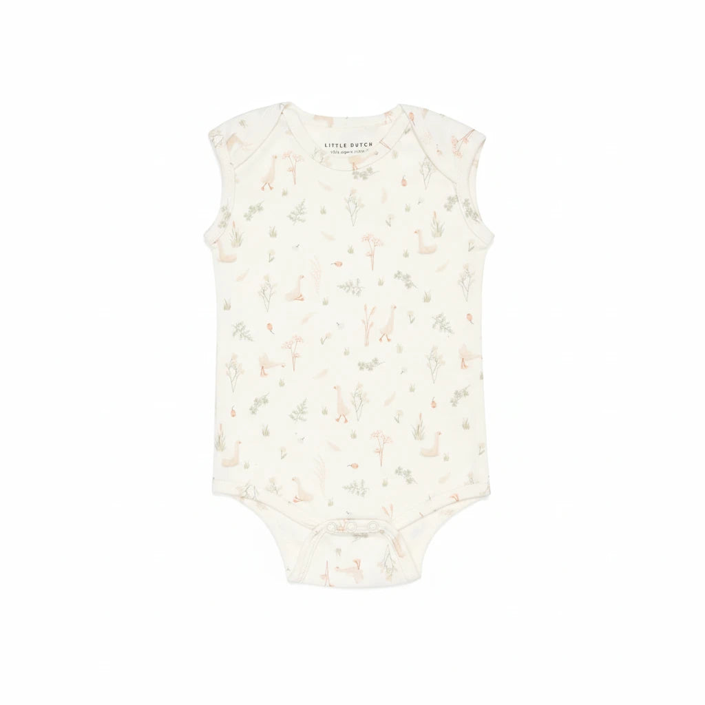 Bodysuit sleeveless Little Goose White