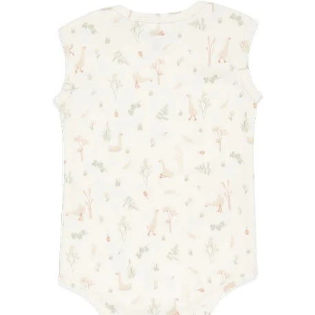 Bodysuit sleeveless Little Goose White