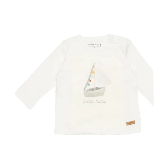 T-shirt long sleeves Sailboat White Adventures