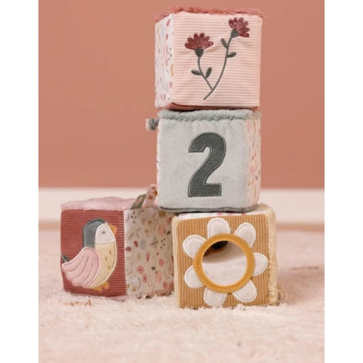 Set of soft cubes Flowers & Butterflies