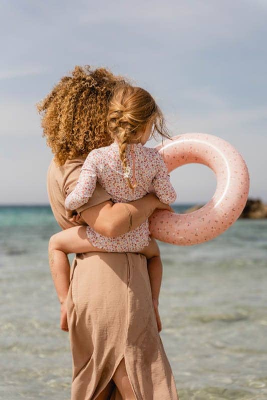 Bathsuit long sleeves ruffles Summer Flowers 3-6mths