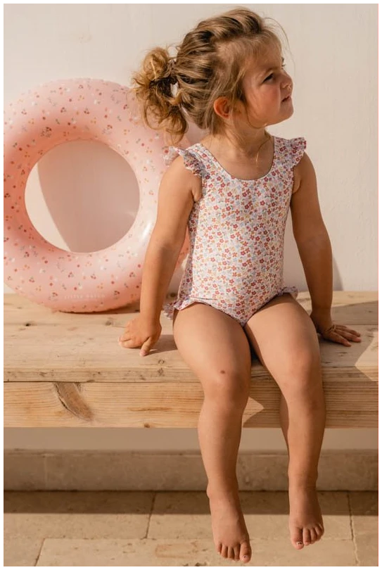 Bathsuit ruffles Summer Flowers