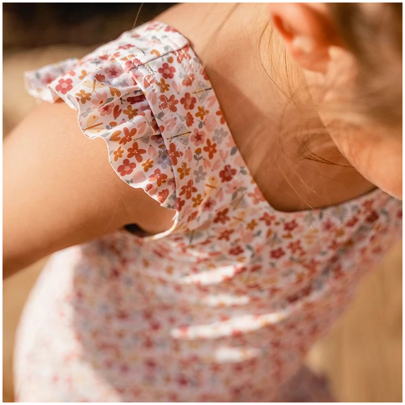 Bathsuit ruffles Summer Flowers