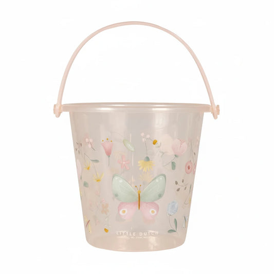 Shell Bucket Flowers & Butterflies
