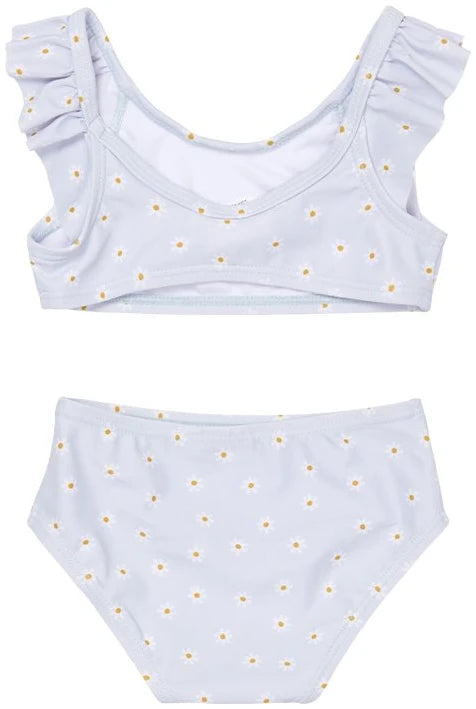 Flounce bikini set Daisies Blue