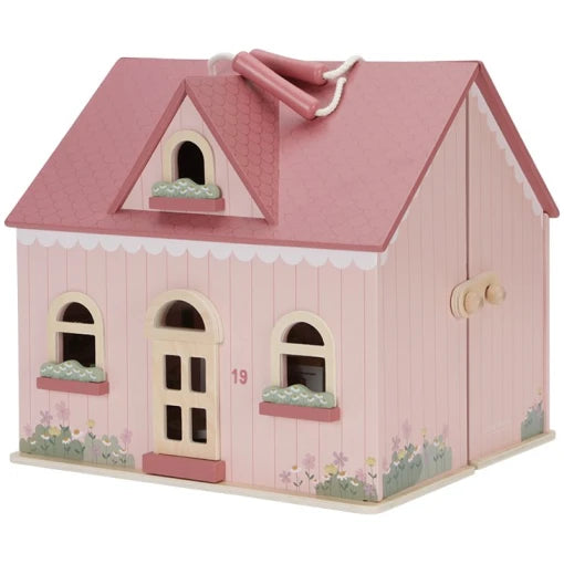 Wooden portable dollhouse