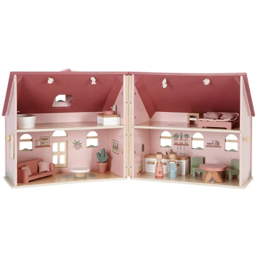 Wooden portable dollhouse