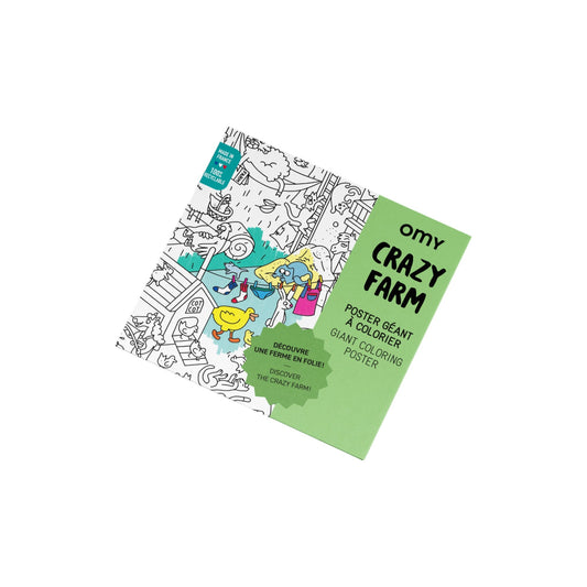 Giant poster for colouring Crazy Farm Jellyfishkids