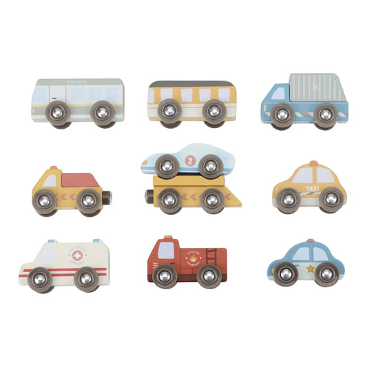 Wooden toy vehicle set Jellyfishkids