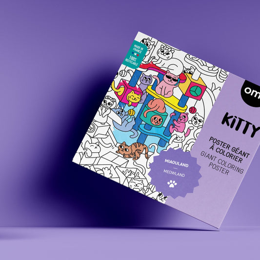 Giant poster for colouring Kitty Jellyfishkids