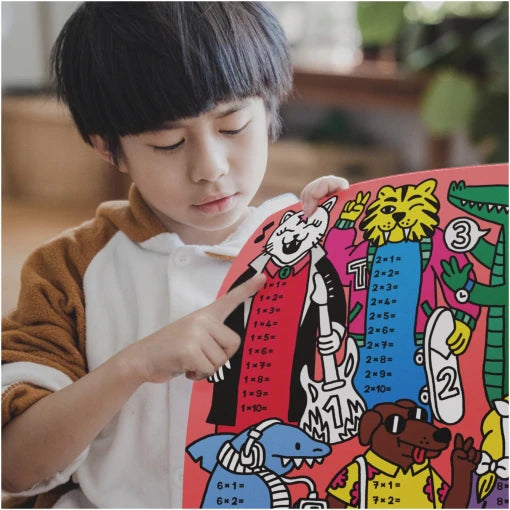 Giant poster for painting with stickers School Multiplications