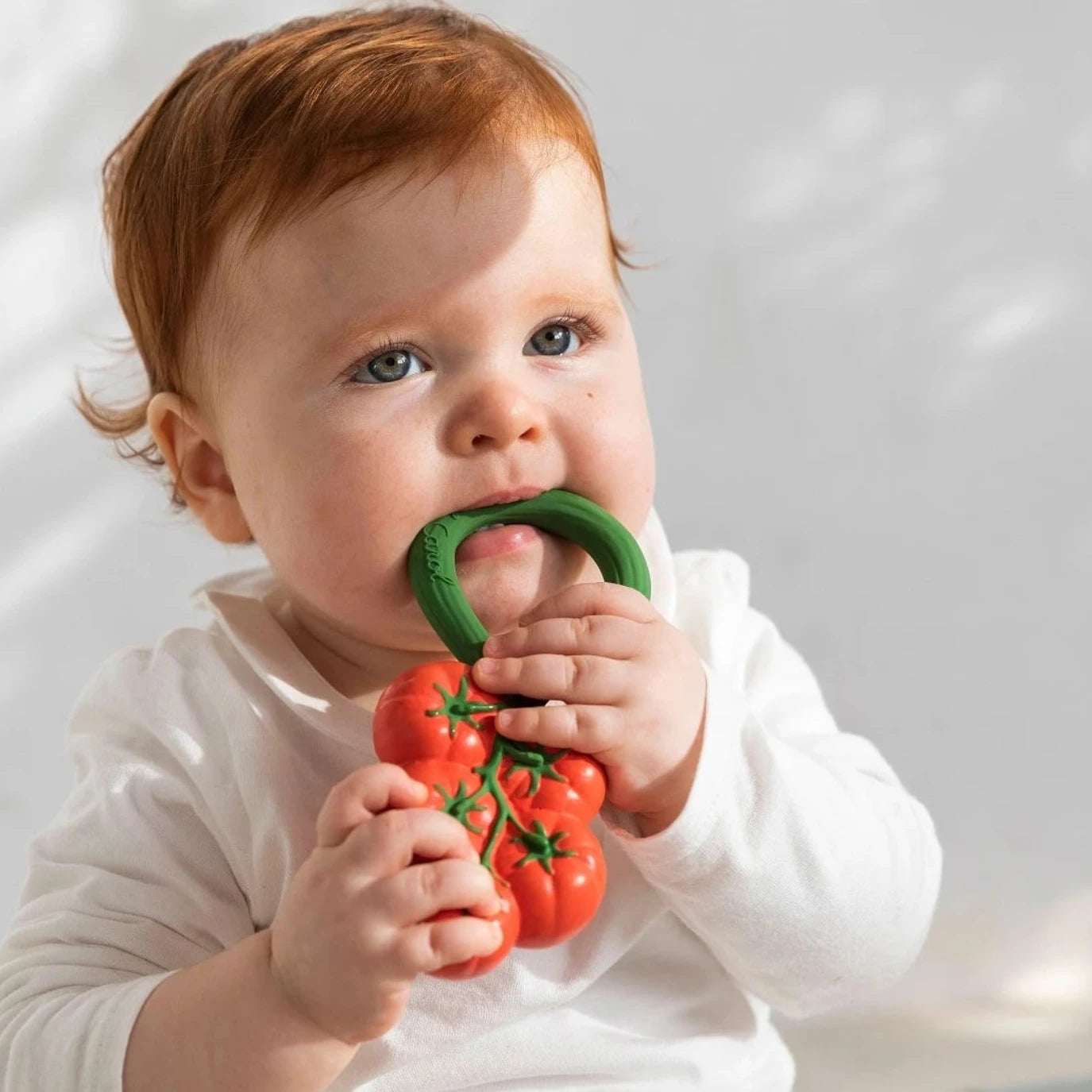 Tomato rattle-teething toy