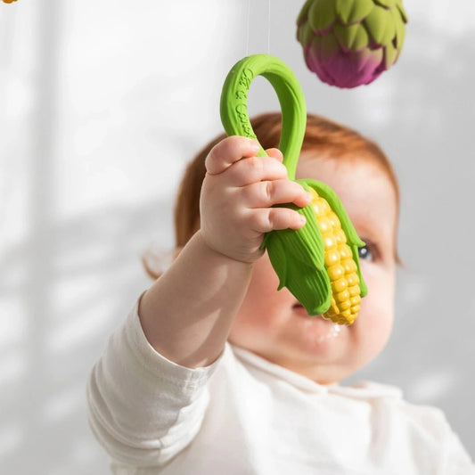 Corn rattle-teething toy