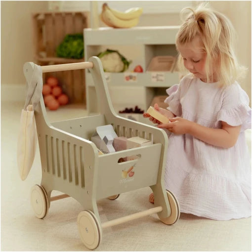 Wooden shopping cart