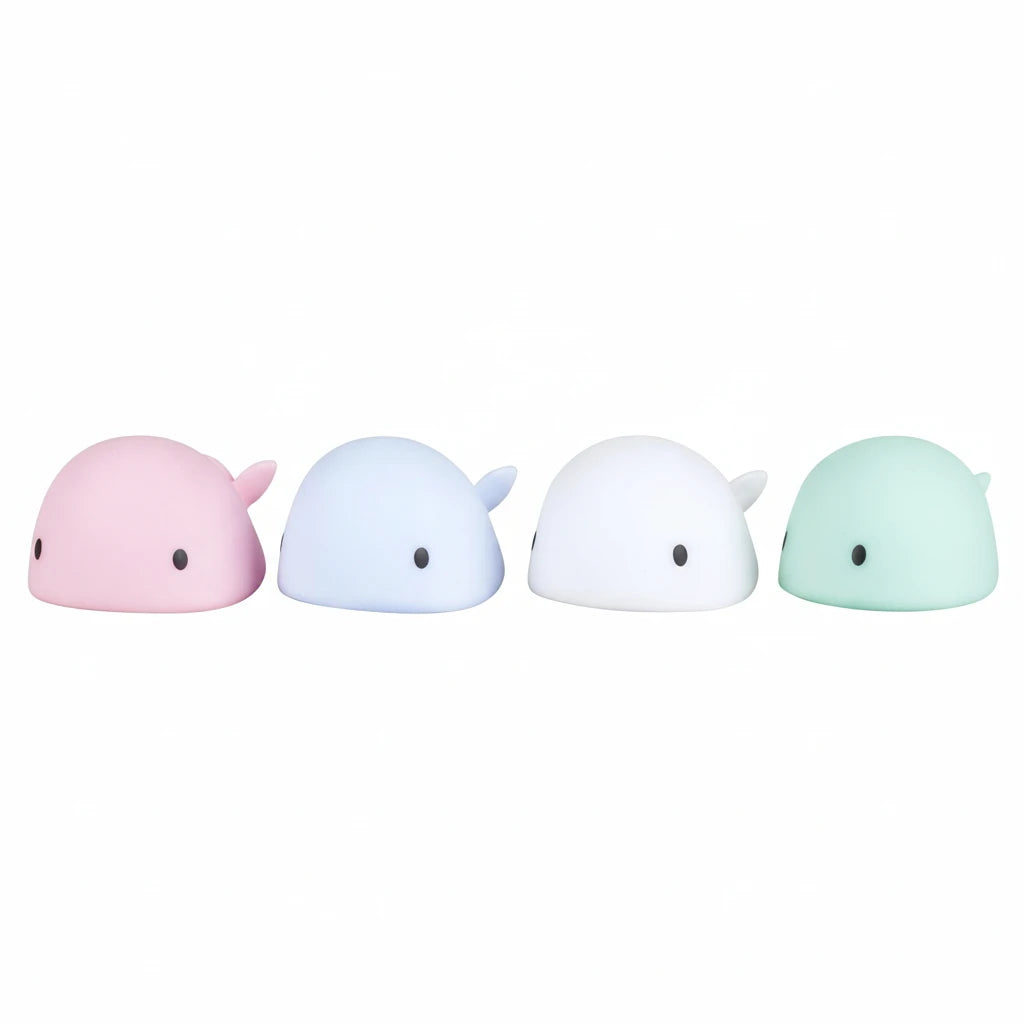 Whale Moby mini night light – pink