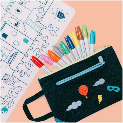 Box of 10 erasable markers for silicone