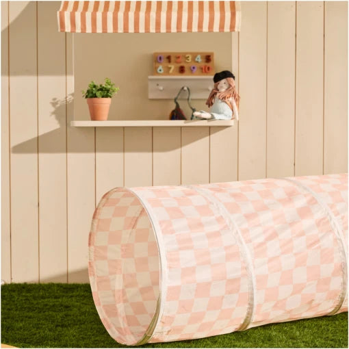Play tunnel check pink