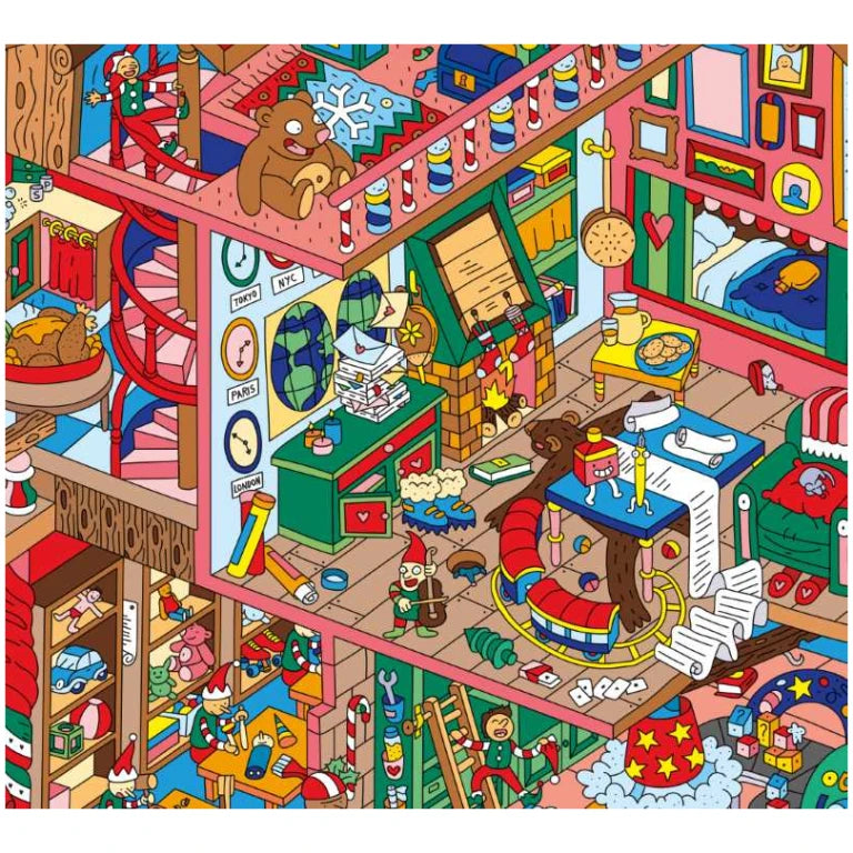 Giant poster with stickers Christmas Workshop