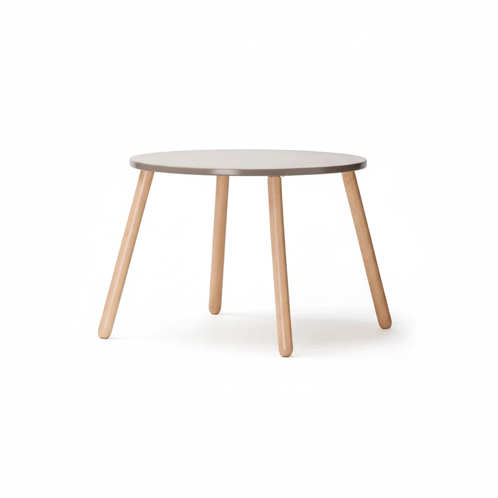 Stool and table set Light brown